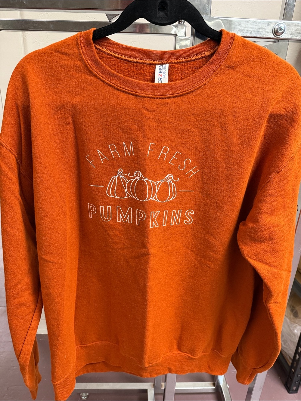 Farm Fresh Pumpkins Graphic Sweatshirt - Orange